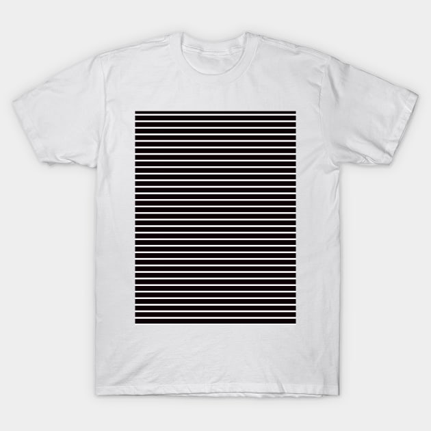Black and White Thin Horizontal Striped Lines